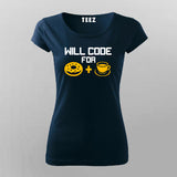 Will Code for Donuts & Coffee T-Shirt - Programmer's Pick