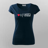 21Km Heartbeat Marathoner Cool T-shirts  For Women