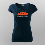 KTM Ready To Race Biker T-Shirt For Women