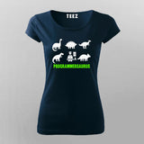 Programmer Saurus Funny Programming T-shirts  For Women