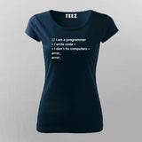 I am a programmer I Write Code I Don't Fix Computers T-shirt For Women