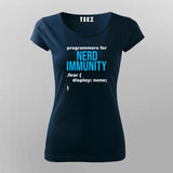 Nerd Immunity  T-shirt For Women India