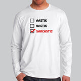 Aastik Nastik Sarcastic Funny Full Sleeve T-Shirt For Men Online India