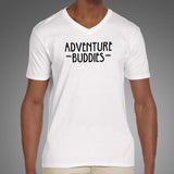 Adventure Buddies V Neck T-Shirt For Men Online India