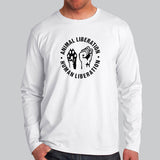 Human Liberation Animal Liberation Full Sleeve T-Shirt Online