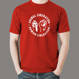 Human Liberation Animal Liberation T-Shirt For Men