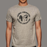 Human Liberation Animal Liberation T-Shirt For Men