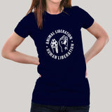 Human Liberation Animal Liberation T-Shirt For Women