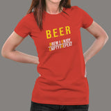 Brew Enjoy Empty Repeat Funny Beer T-Shirt For Women