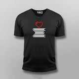 BOOK LOVER V-neck T-shirt For Men Online India