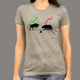 Bear And Bull Market T-Shirt For Women