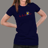 Beer Heartbeat T-Shirt For Women