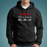 Funny Programmer Math Binary It's As Easy As 01 10 11 Men's Hoodies Online India