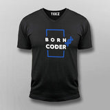 Born Coder V Neck T-Shirt Online