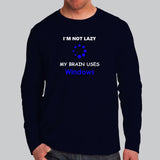 I'm Not Lazy Windows Programming Nerds Programmer T-Shirt For Men