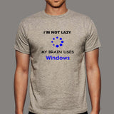 I'm Not Lazy Windows Programming Nerds Programmer T-Shirt For Men