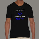 I'm Not Lazy Windows Programming Nerds Programmer V Neck T-Shirt For Men India