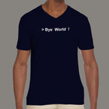 Bye World, Hello World" T-Shirt - A Programmer's Greeting and Farewell