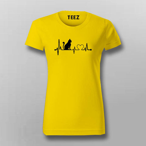 Cat heartbeat outlet t shirt