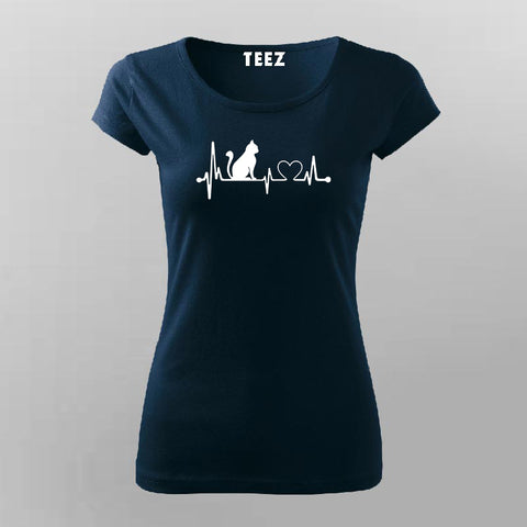 cat heartbeat t shirt