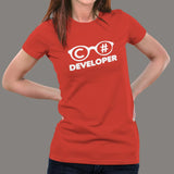 C# Developer Tee for Women - Code with Sharp Precision