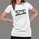 C# Developer Tee for Women - Code with Sharp Precision