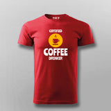 Certified Coffee Drinker Funny Coffee Lover T-Shirt For Men