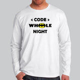 Code Whole Night Men's T-Shirt - Programmer's Midnight Oil