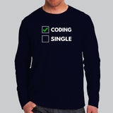 Single & Ready to Mingle with Code Pun T-Shirt - Shop Now