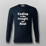 Coding Is Like Magic Full Sleeve T-Shirt For Men Online