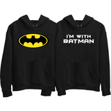 I Am Batman I Am With Batman Couple Hoodies