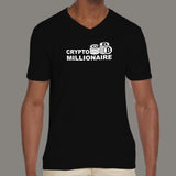 Crypto Millionaire V Neck T-Shirt For Men Online India