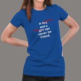 A Developer And A Tester Can Never Be Friend Funny Programmer T-Shirt For Women