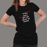 A Developer And A Tester Can Never Be Friend Funny Programmer T-Shirt For Women