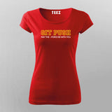 Developer May the Git Push Force Be With You Programmer Funny T-Shirt For Women