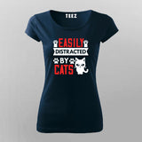 EASILY DISTRACTED BY CATS T-Shirt For Women