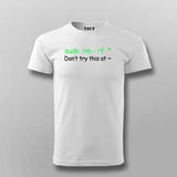 Linux Sudo Command Warning Men's T-Shirt - Code with Caution