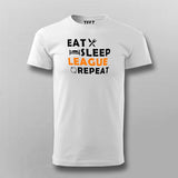 Eat Sleep League Repeat T-Shirt For Men