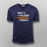 Eat Sleep League Repeat T-Shirt For Men