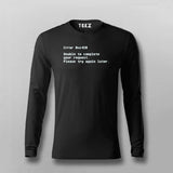 ERROR Funny Full sleeve T-shirt For Men Online India