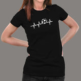 Football Heartbeat T-Shirt For Women