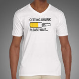 Getting Drunk Please Wait Men's Funny Beer T-Shirt