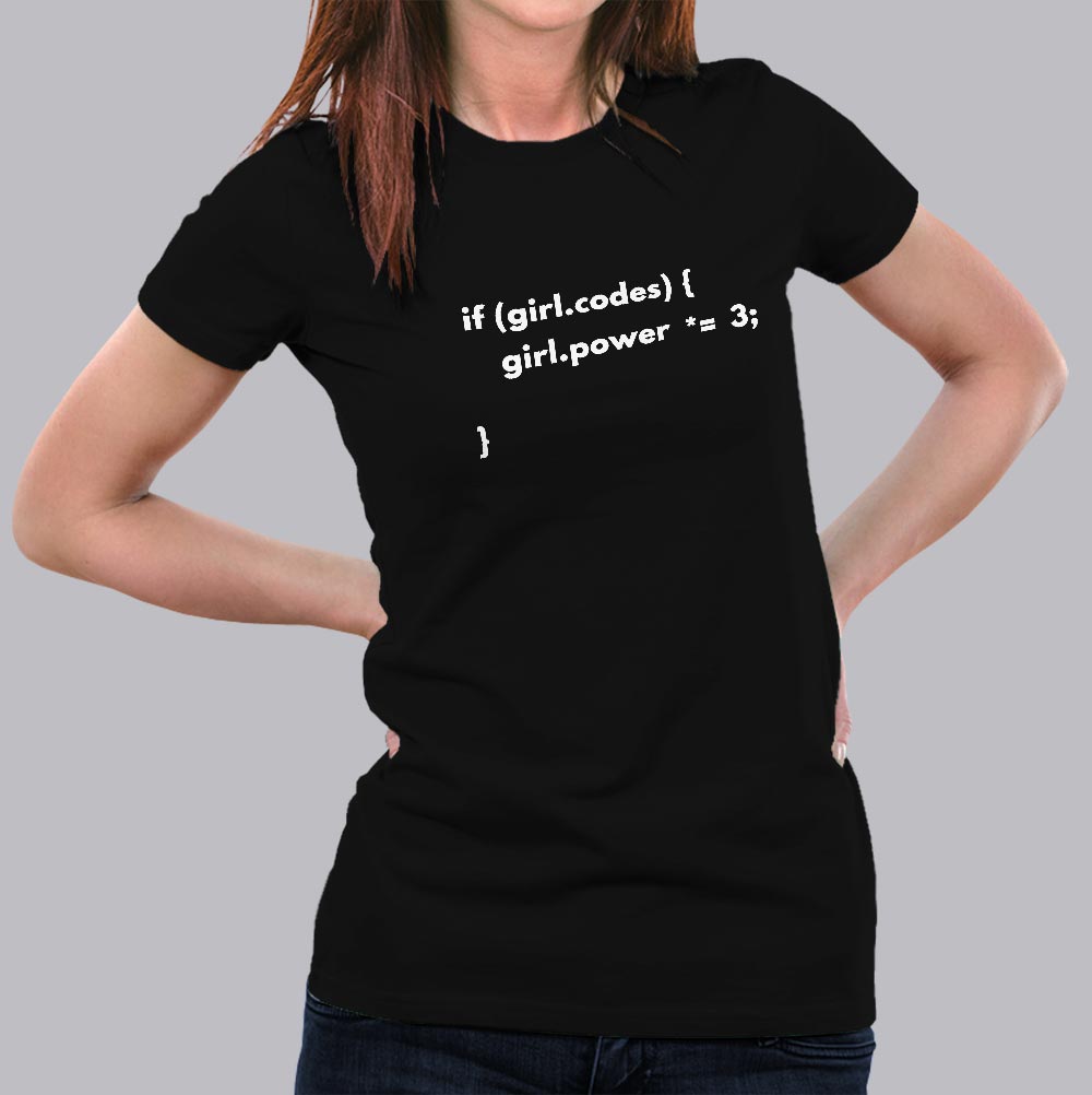 Girls Who Code Have More Girl Power Funny T-Shirt For Women – TEEZ.in