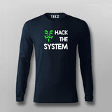 HACK THE SYSTEM Programming T-shirt For Men