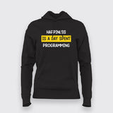 Happiness Is A Day Spent Programming Programmer Funny Hoodie For Women Online India