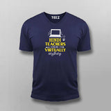 Hindi Teachers Can Do Virtually Anything Funny Hindi T-shirt For Men