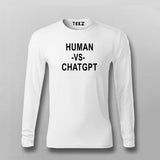 Human vs ChatGPT T-shirt For Men