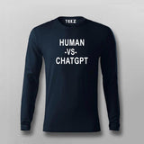 Human vs ChatGPT T-shirt For Men