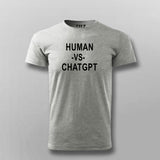 Human vs ChatGPT T-shirt For Men