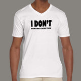 I Don't Runtime Exception Funny Programmer V Neck T-Shirt For Men India